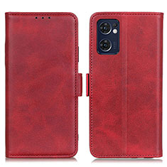 Custodia Portafoglio In Pelle Cover con Supporto M15L per OnePlus Nord CE 2 5G Rosso