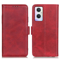 Custodia Portafoglio In Pelle Cover con Supporto M15L per OnePlus Nord N20 5G Rosso