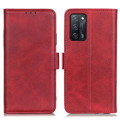 Custodia Portafoglio In Pelle Cover con Supporto M15L per Oppo A53s 5G Rosso