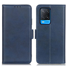 Custodia Portafoglio In Pelle Cover con Supporto M15L per Oppo A54 4G Blu