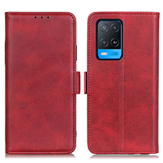 Custodia Portafoglio In Pelle Cover con Supporto M15L per Oppo A54 4G Rosso