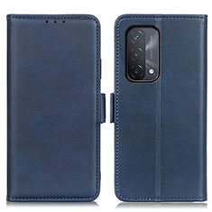 Custodia Portafoglio In Pelle Cover con Supporto M15L per Oppo A54 5G Blu