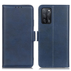 Custodia Portafoglio In Pelle Cover con Supporto M15L per Oppo A55 5G Blu