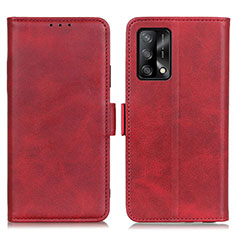 Custodia Portafoglio In Pelle Cover con Supporto M15L per Oppo A74 4G Rosso