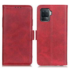 Custodia Portafoglio In Pelle Cover con Supporto M15L per Oppo A94 4G Rosso