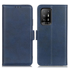 Custodia Portafoglio In Pelle Cover con Supporto M15L per Oppo A94 5G Blu