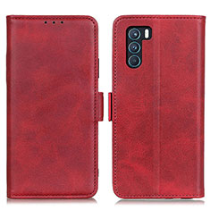 Custodia Portafoglio In Pelle Cover con Supporto M15L per Oppo K9 Pro 5G Rosso