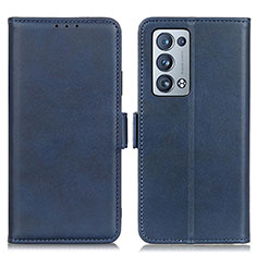 Custodia Portafoglio In Pelle Cover con Supporto M15L per Oppo Reno6 Pro 5G Blu