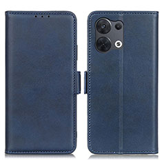 Custodia Portafoglio In Pelle Cover con Supporto M15L per Oppo Reno8 5G Blu