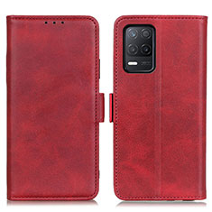 Custodia Portafoglio In Pelle Cover con Supporto M15L per Realme 8 5G Rosso