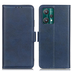 Custodia Portafoglio In Pelle Cover con Supporto M15L per Realme 9 4G Blu