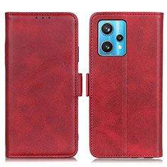 Custodia Portafoglio In Pelle Cover con Supporto M15L per Realme 9 5G Rosso