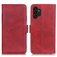 Custodia Portafoglio In Pelle Cover con Supporto M15L per Samsung Galaxy A04s Rosso