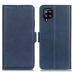 Custodia Portafoglio In Pelle Cover con Supporto M15L per Samsung Galaxy A22 4G Blu