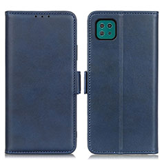 Custodia Portafoglio In Pelle Cover con Supporto M15L per Samsung Galaxy A22 5G Blu