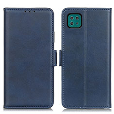 Custodia Portafoglio In Pelle Cover con Supporto M15L per Samsung Galaxy A22s 5G Blu