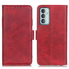 Custodia Portafoglio In Pelle Cover con Supporto M15L per Samsung Galaxy M23 5G Rosso