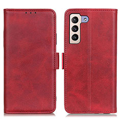 Custodia Portafoglio In Pelle Cover con Supporto M15L per Samsung Galaxy S21 Plus 5G Rosso