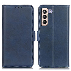 Custodia Portafoglio In Pelle Cover con Supporto M15L per Samsung Galaxy S22 5G Blu