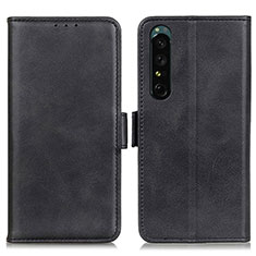 Custodia Portafoglio In Pelle Cover con Supporto M15L per Sony Xperia 1 IV SO-51C Nero