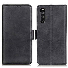 Custodia Portafoglio In Pelle Cover con Supporto M15L per Sony Xperia 10 III Lite Nero