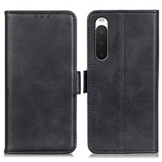 Custodia Portafoglio In Pelle Cover con Supporto M15L per Sony Xperia 10 V Nero