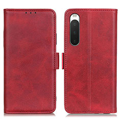 Custodia Portafoglio In Pelle Cover con Supporto M15L per Sony Xperia 10 V Rosso