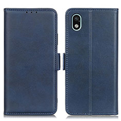 Custodia Portafoglio In Pelle Cover con Supporto M15L per Sony Xperia Ace III SO-53C Blu