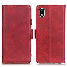 Custodia Portafoglio In Pelle Cover con Supporto M15L per Sony Xperia Ace III SOG08 Rosso
