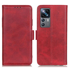 Custodia Portafoglio In Pelle Cover con Supporto M15L per Xiaomi Mi 12T 5G Rosso