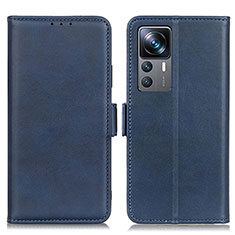 Custodia Portafoglio In Pelle Cover con Supporto M15L per Xiaomi Mi 12T Pro 5G Blu