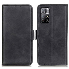 Custodia Portafoglio In Pelle Cover con Supporto M15L per Xiaomi Poco M4 Pro 5G Nero