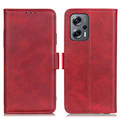 Custodia Portafoglio In Pelle Cover con Supporto M15L per Xiaomi Poco X4 GT 5G Rosso