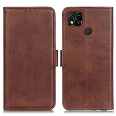 Custodia Portafoglio In Pelle Cover con Supporto M15L per Xiaomi Redmi 9 Activ Marrone