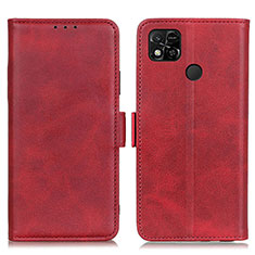 Custodia Portafoglio In Pelle Cover con Supporto M15L per Xiaomi Redmi 9 Activ Rosso