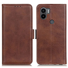 Custodia Portafoglio In Pelle Cover con Supporto M15L per Xiaomi Redmi A1 Plus Marrone