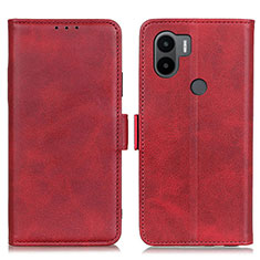 Custodia Portafoglio In Pelle Cover con Supporto M15L per Xiaomi Redmi A1 Plus Rosso