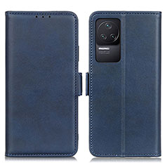 Custodia Portafoglio In Pelle Cover con Supporto M15L per Xiaomi Redmi K50 5G Blu