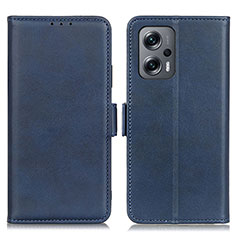 Custodia Portafoglio In Pelle Cover con Supporto M15L per Xiaomi Redmi K50i 5G Blu