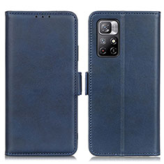 Custodia Portafoglio In Pelle Cover con Supporto M15L per Xiaomi Redmi Note 11 5G Blu