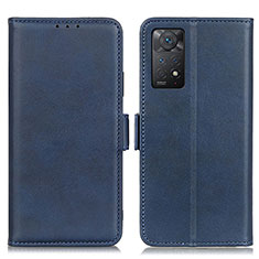 Custodia Portafoglio In Pelle Cover con Supporto M15L per Xiaomi Redmi Note 11 Pro 5G Blu