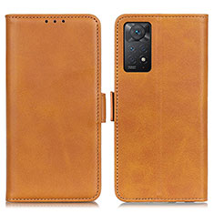 Custodia Portafoglio In Pelle Cover con Supporto M15L per Xiaomi Redmi Note 11 Pro 5G Marrone Chiaro