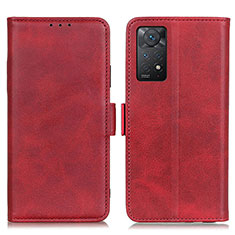 Custodia Portafoglio In Pelle Cover con Supporto M15L per Xiaomi Redmi Note 11 Pro 5G Rosso