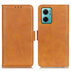 Custodia Portafoglio In Pelle Cover con Supporto M15L per Xiaomi Redmi Note 11E 5G Marrone Chiaro