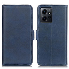 Custodia Portafoglio In Pelle Cover con Supporto M15L per Xiaomi Redmi Note 12 4G Blu