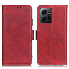 Custodia Portafoglio In Pelle Cover con Supporto M15L per Xiaomi Redmi Note 12 4G Rosso