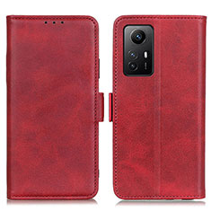 Custodia Portafoglio In Pelle Cover con Supporto M15L per Xiaomi Redmi Note 12S Rosso