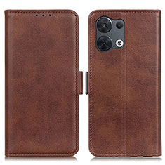 Custodia Portafoglio In Pelle Cover con Supporto M15L per Xiaomi Redmi Note 13 5G Marrone