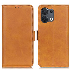 Custodia Portafoglio In Pelle Cover con Supporto M15L per Xiaomi Redmi Note 13 Pro 5G Marrone Chiaro