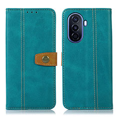 Custodia Portafoglio In Pelle Cover con Supporto M16L per Huawei Enjoy 50 Verde